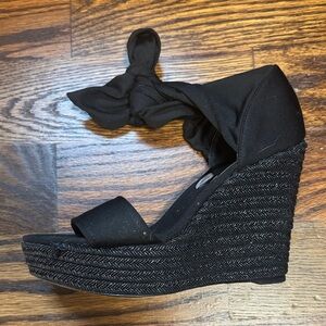 Donald J. Pliner Black Wedge Sandals